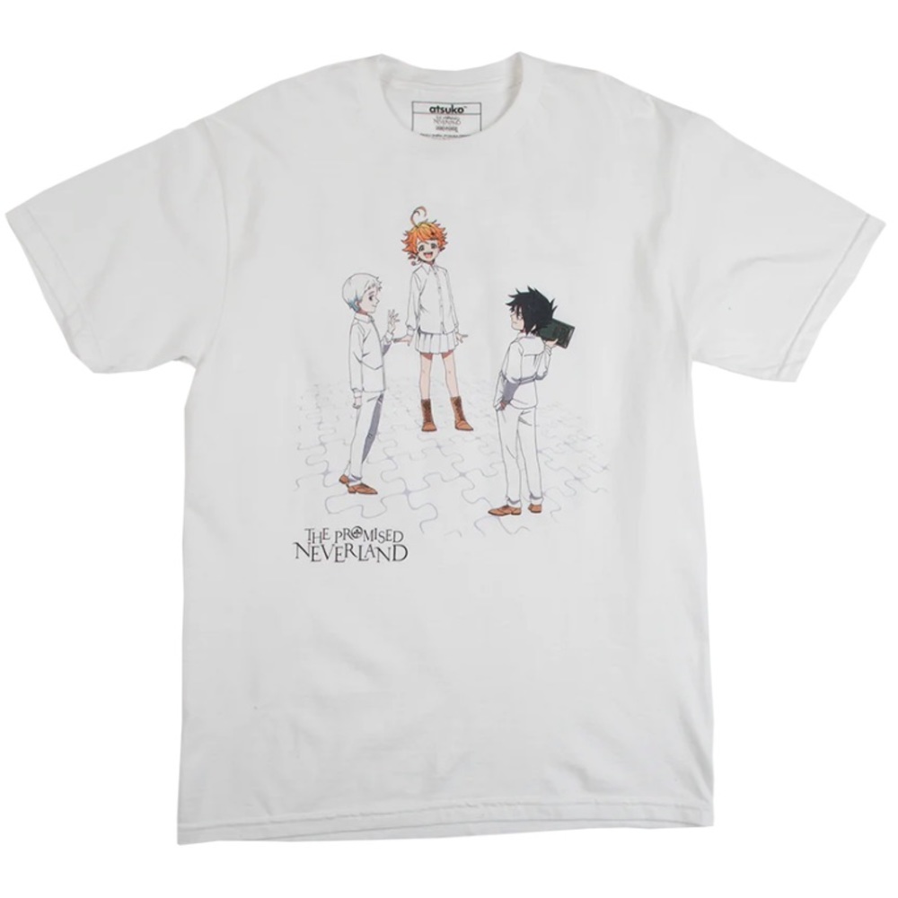 NEW ATSUKO The Promised Neverland Group White Shirt Size:2XL